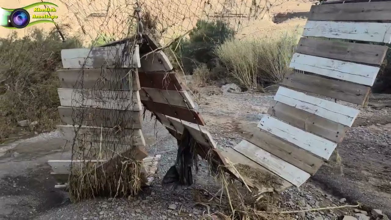 القنطرة المعلقة بأموكر بعد الفيضانات Le pont  d'amouguer apr&egrave;s les inondations