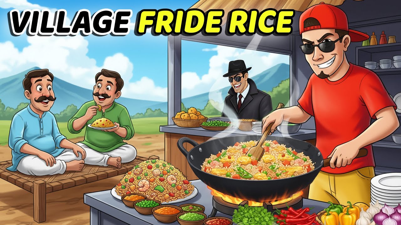 Village Fried Rice  | DHABA STYLE FOOD | ENGLISH STORY | ANIMATED STORIES | Moral Stories | Cartoon