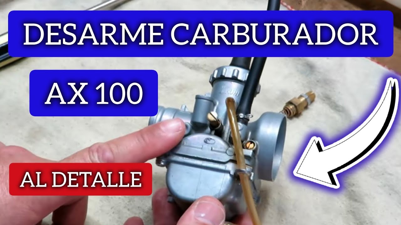 Desarme completo carburador Suzuki AX 100