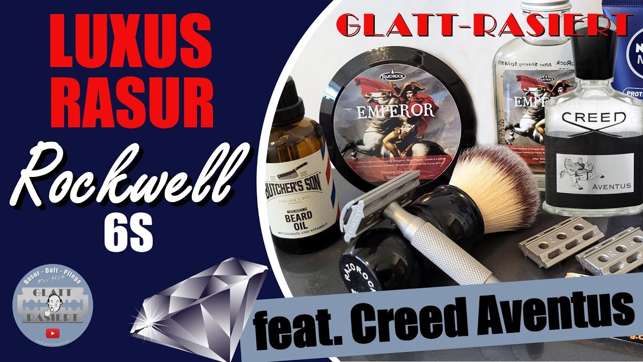 Luxus Rasur ║ Rockwell 6S & Creed Aventus - Rasierhobel, Nassrasur // GLATT - RASIERT