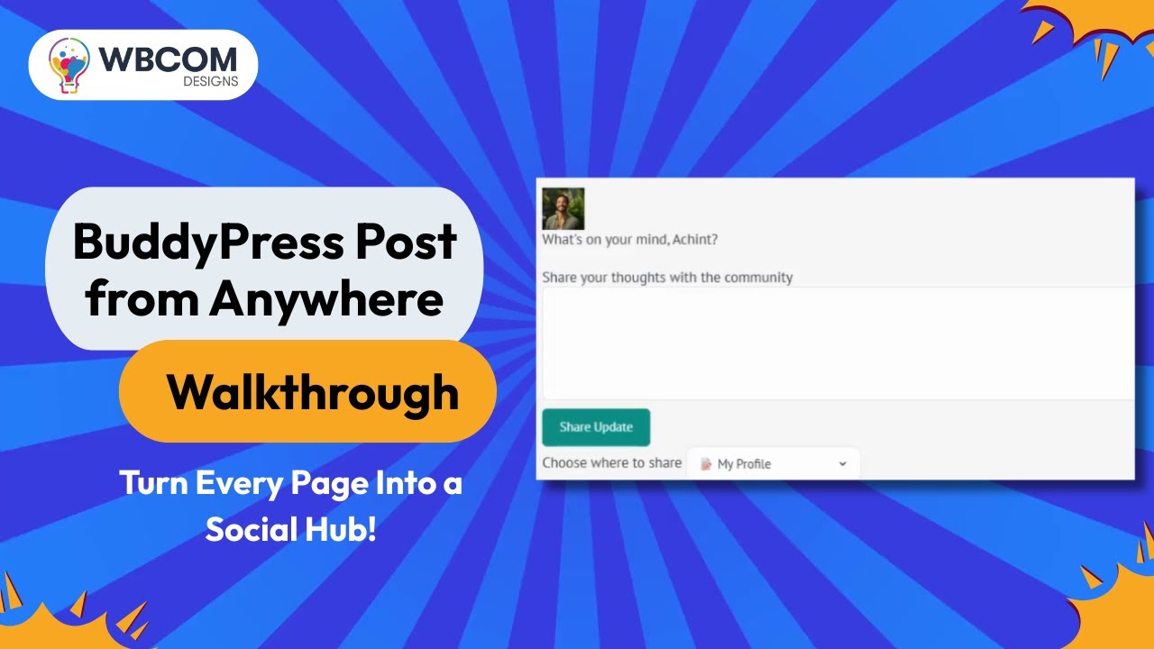 Create Posts from Anywhere in BuddyPress | BuddyPress Post from Anywhere Walkthrough #buddypress