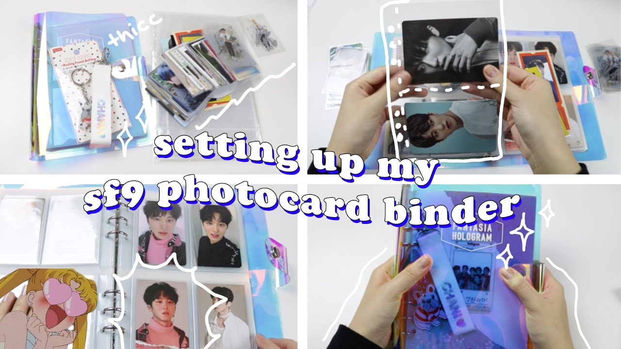 setting up my SF9 photocard binder (chani collection) [no voice, you're welcome]