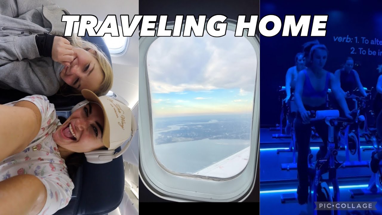 VLOGMAS DAY 10 | flying home, delta sky club, taylor swift cycle class