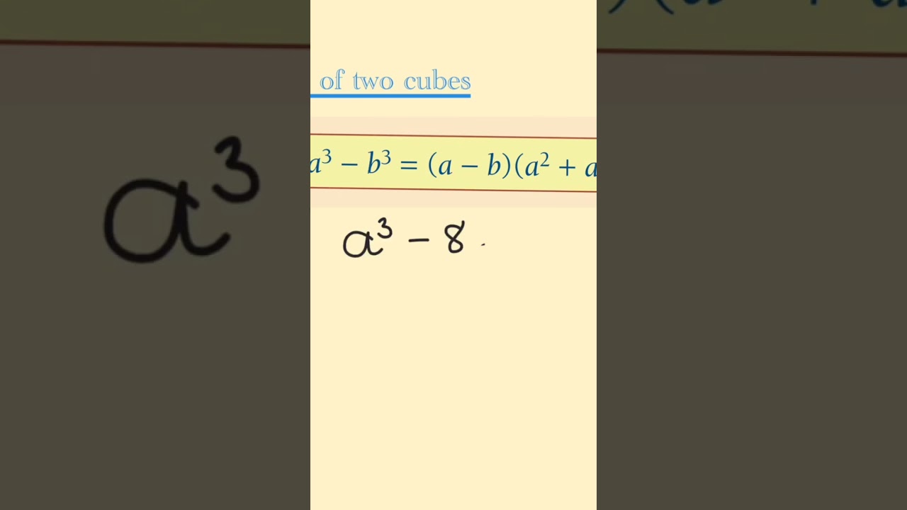 Difference of two cubes