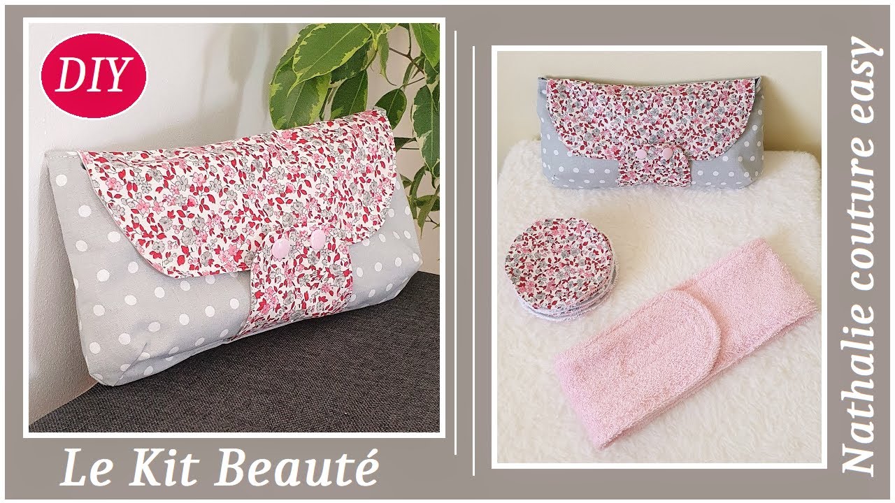 Le kit beauté : le bandeau maquillage ,les disques a démaquiller et la pochette !
