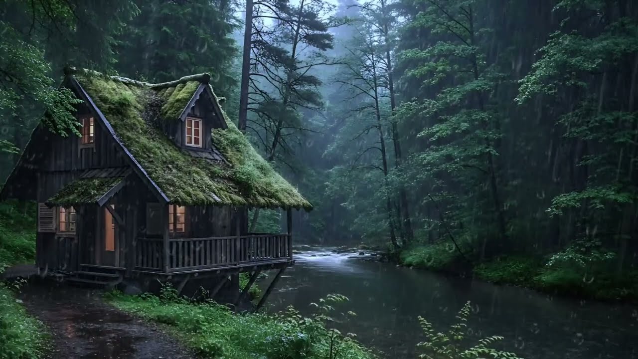 Gentle Night Rain in the Forest | Natural Rain Sounds for Deep Sleep & Calm Mind 🌧️ 🌙