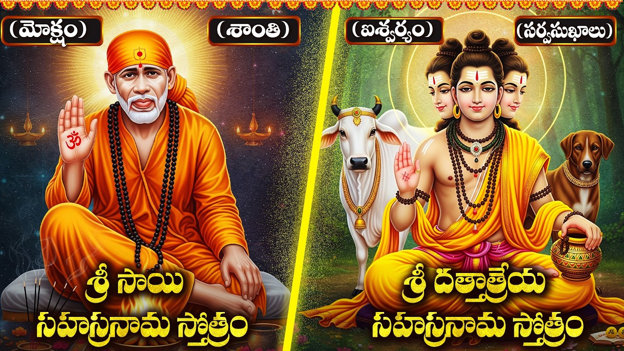 గురువారం రోజు సాయి & దత్తాత్రేయ సహస్రనామం | Sai Baba Sahasranamam & Dattatreya Sahasranama In Telugu