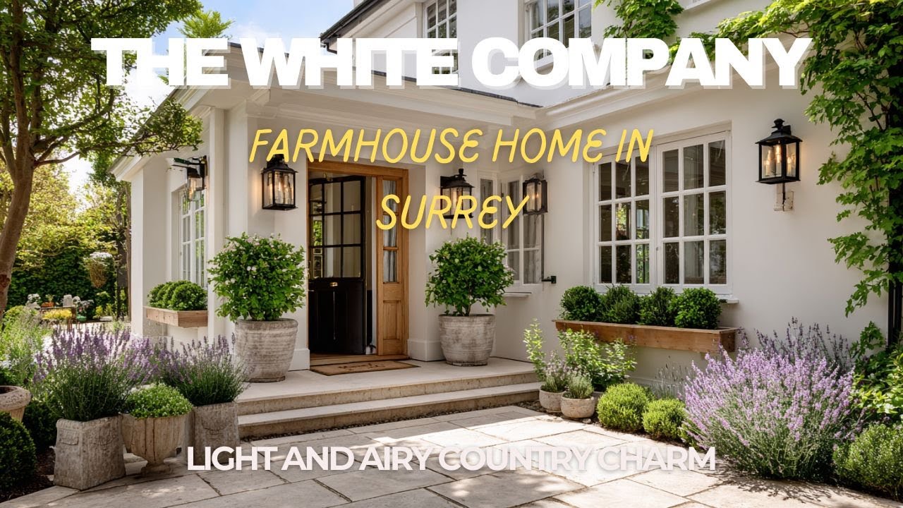 The White Company Farmhouse Home in Surrey with Light and Airy Country Charm