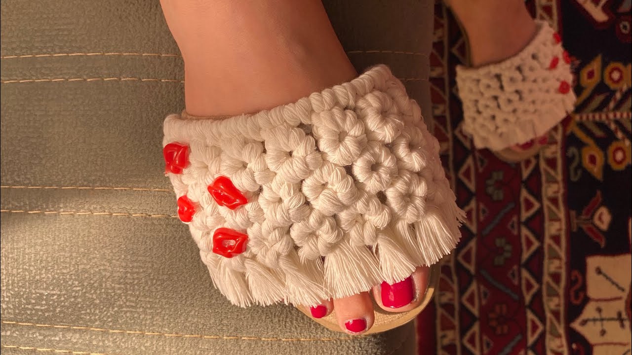 macrame sandal/macrame shoes