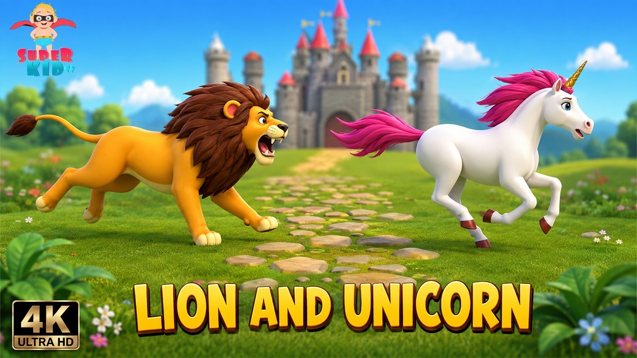 🦁🦄 Lion and The Unicorn | Magical Nursery Rhyme for Kids 🎶 | Let's Sing Together!