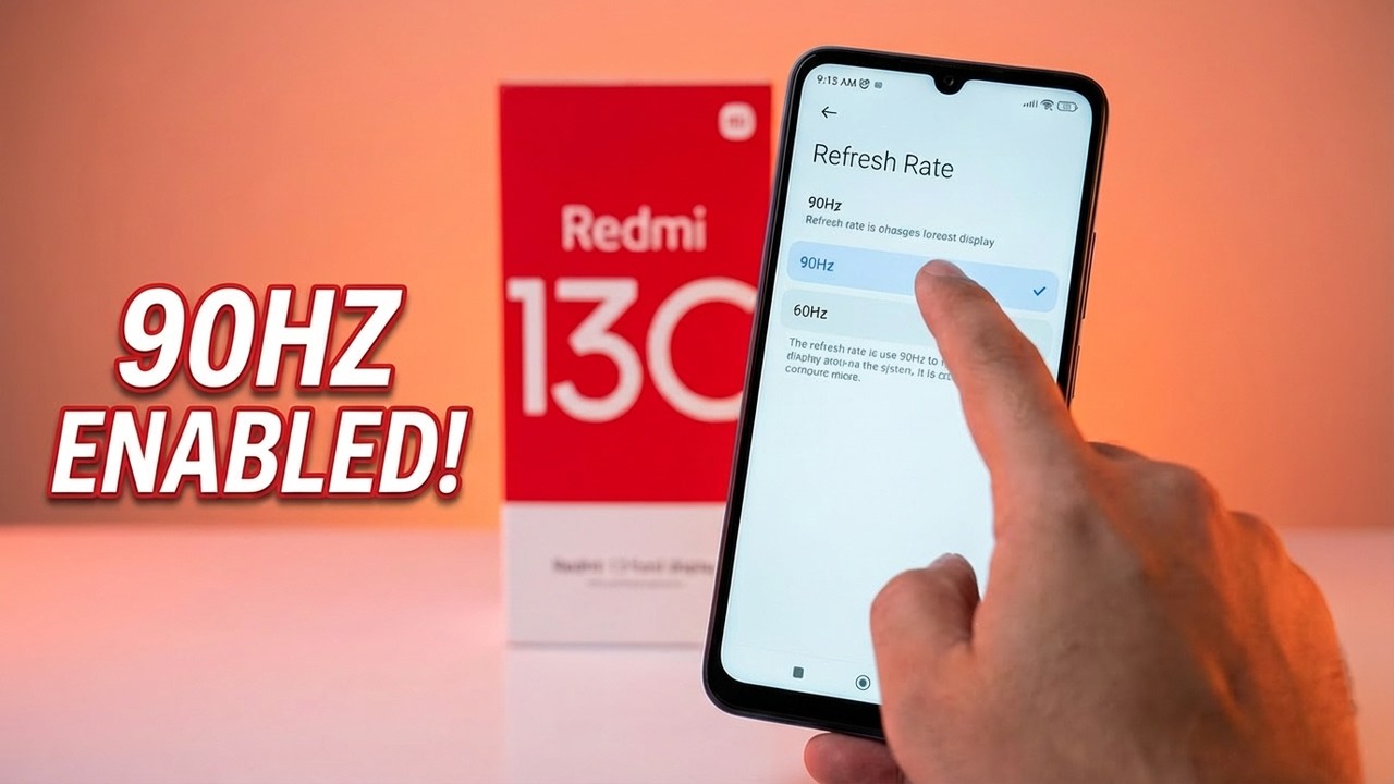 Redmi 13C: Change Screen Refresh Rate from 60Hz to 90Hz  - Display Smoothness #tutorial