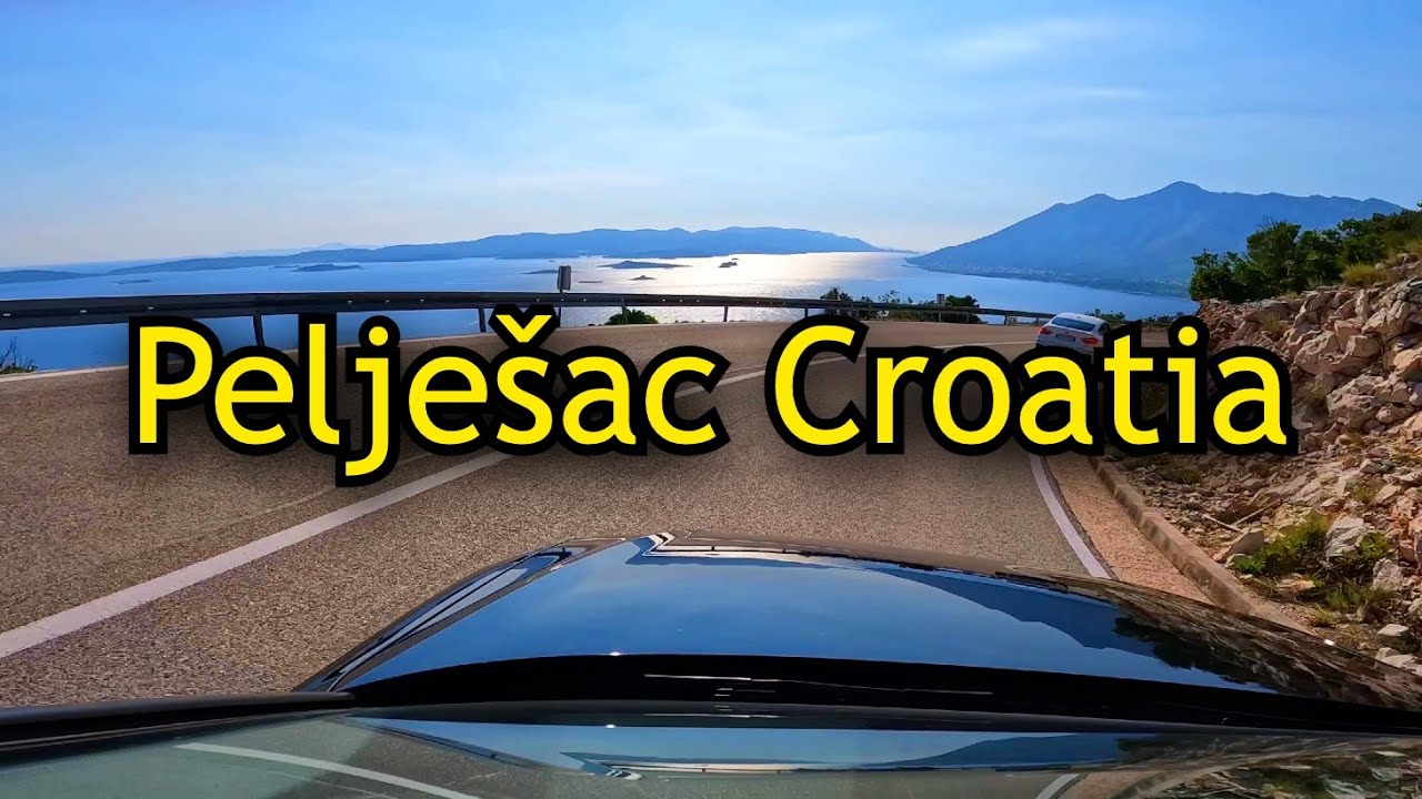 Driving in Peljesac and Peljesac Bridge, Croatia 4K 60fps