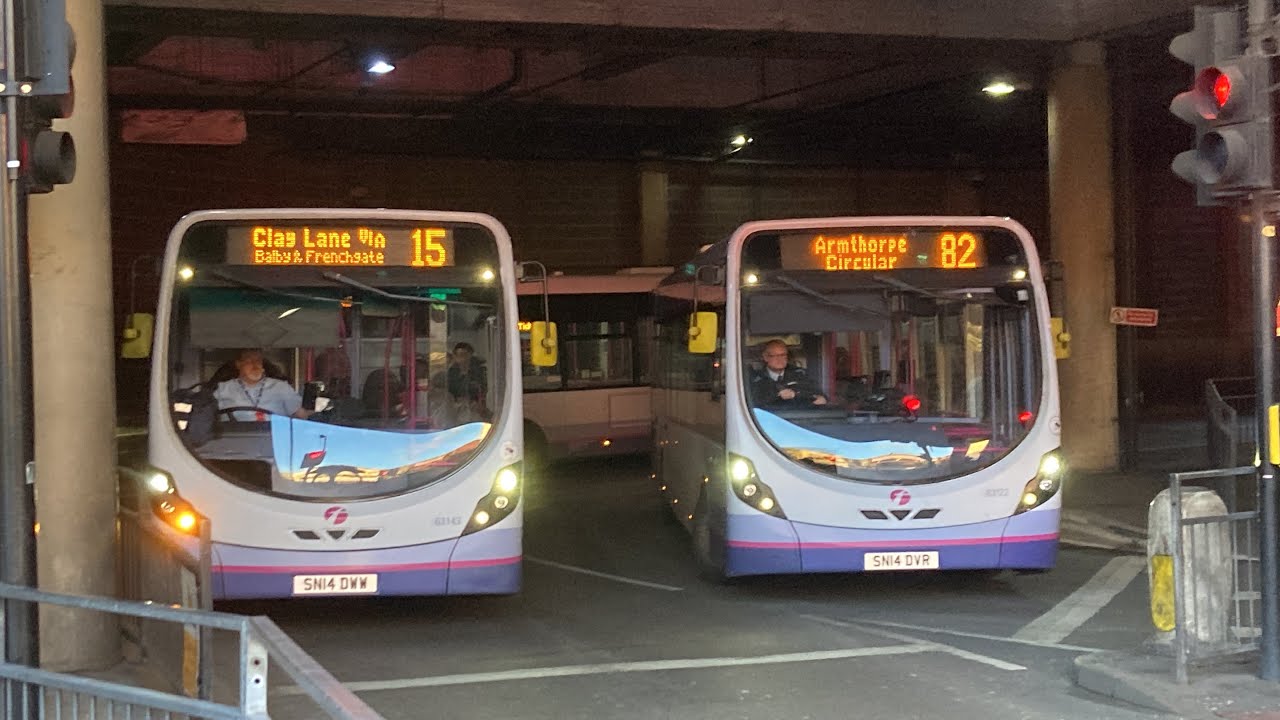 Buses at Doncaster Frenchgate 29/12/2022