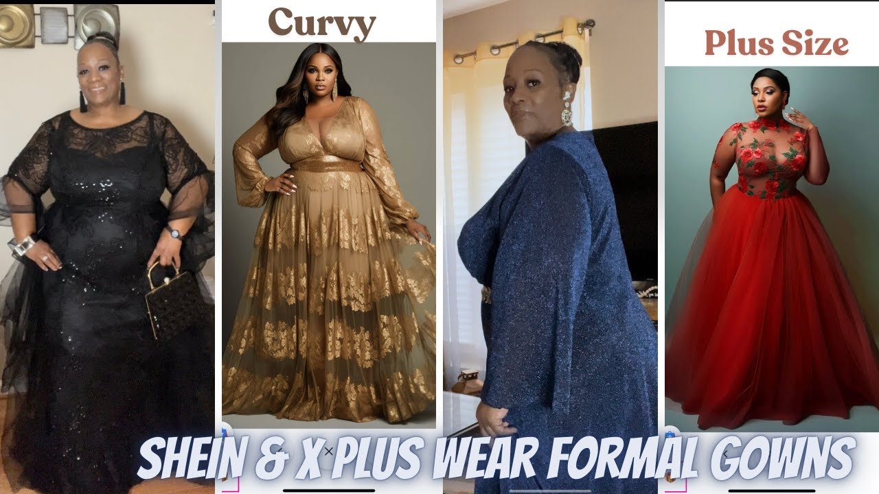 SHEIN & X Plus Wear Fashion Trends | Fomal Gown Haul  Plus Size Curvy Ladies | High / Low Mix