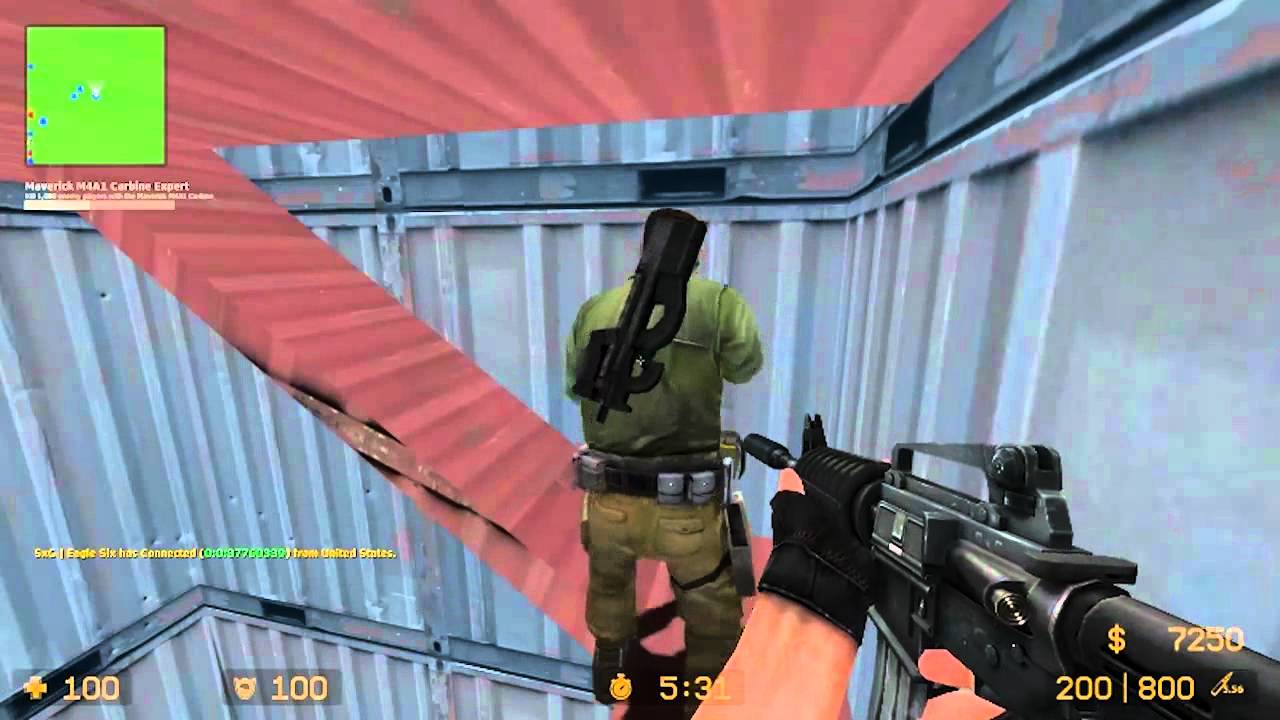 Sp00n играет в Zombie mod CS:S/Counter Strike Source часть 1
