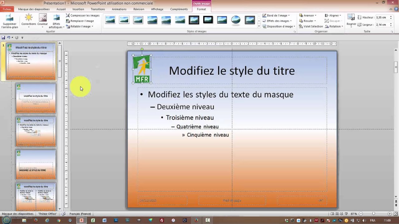 Comment créer un masque de diapositive