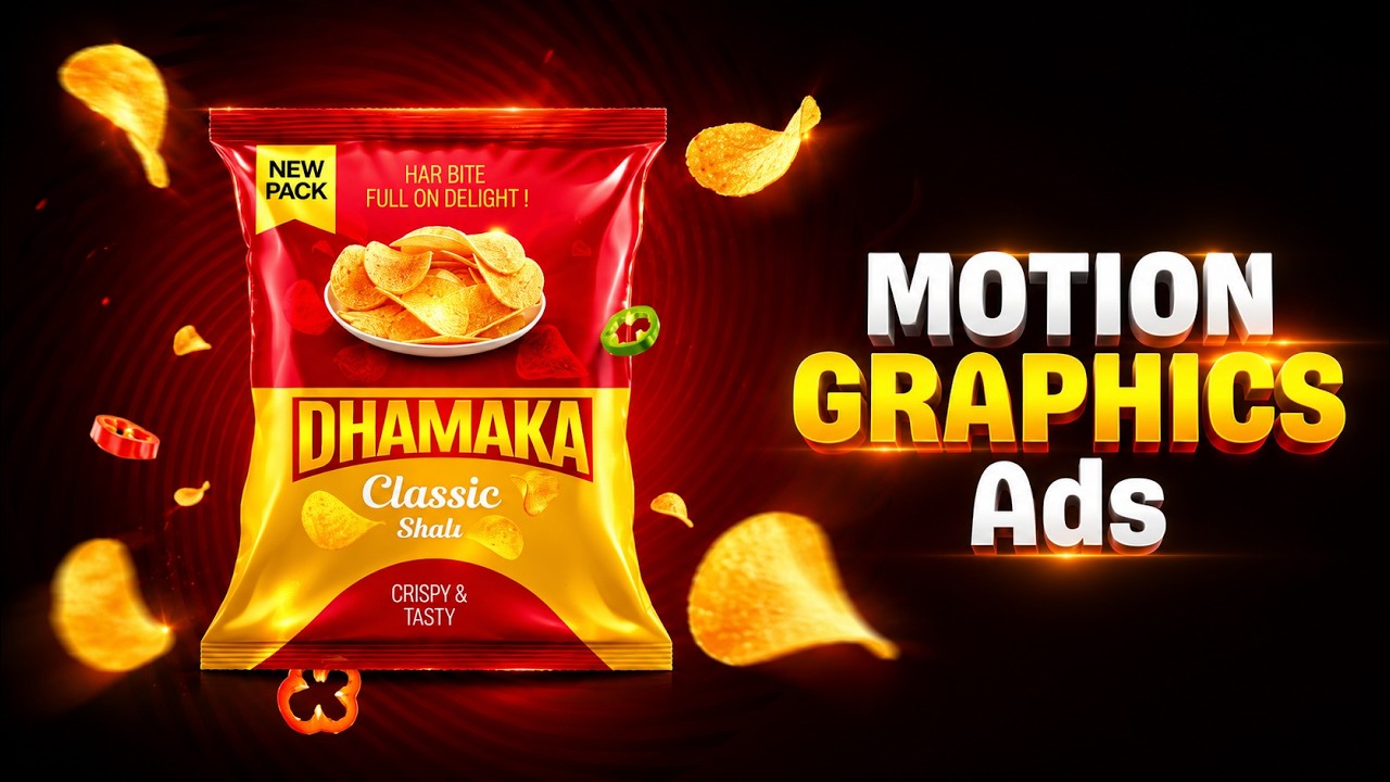 Motion Graphics Product Animation in After Effects | Chips Advertisement | product animation