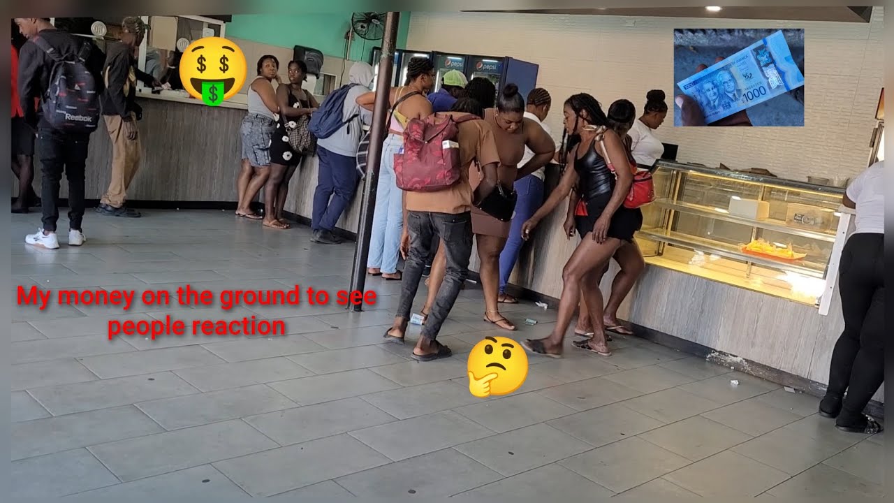 Pranking people with my money On the ground to see them reaction😂😂🙄😉