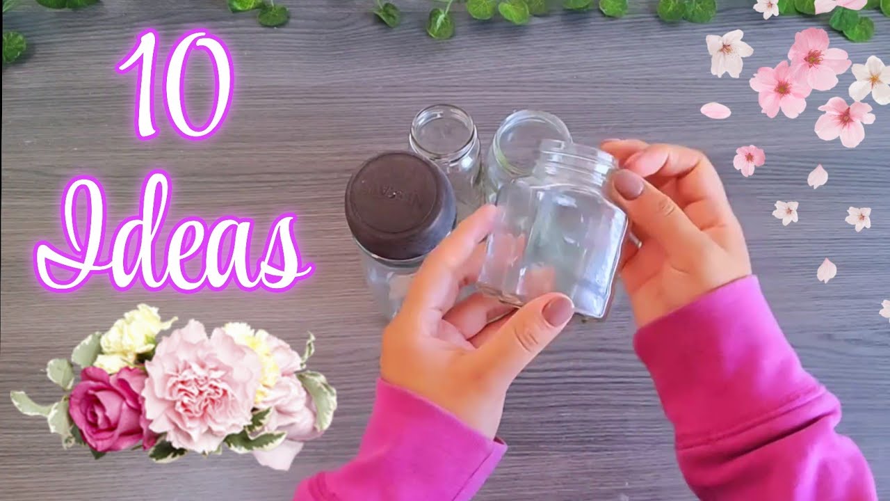😍 HERMOSAS Y FÁCILES IDEAS PARA RECICLAR FRASCOS DE VIDRIO! MANUALIDADES CON RECICLAJE 