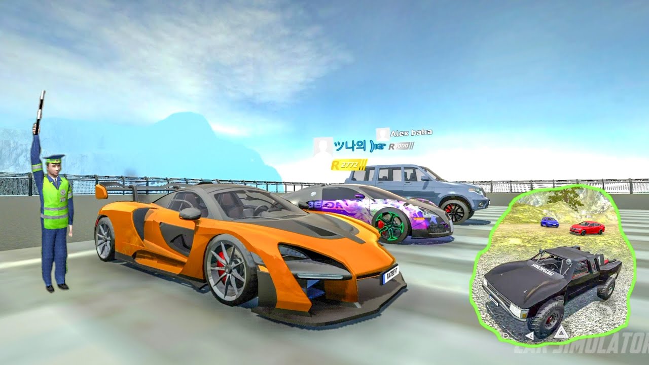Car Simulator 2 Multiplayer | Mclaren Senna VS Bugatti Veyron Race |Offroad Toyota Baja Trophy Truck