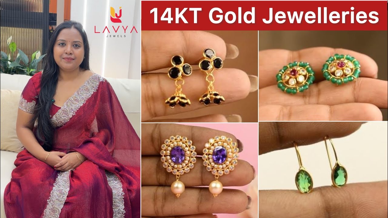 14KT Gold jewelleries in Light weight from Lavya jewels 💎 