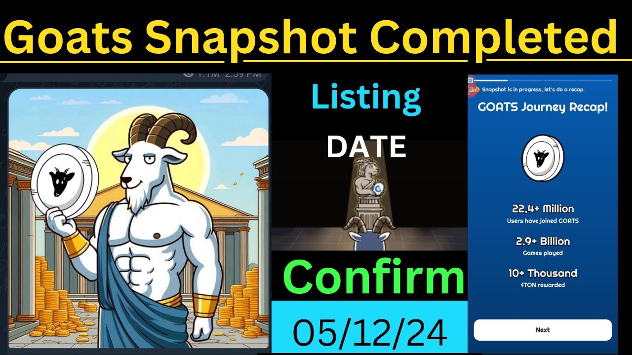 Goats 🐐 Snapshot Completed 🔥 Goats Listing date Confirm ✅ Goats Listing Price || Goats 🐐 Tokens Sell