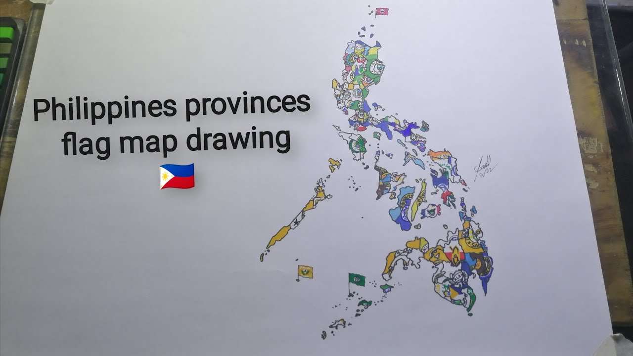 Drawing Philippines provinces flag map | Pagguhit ng mapa ng bandila ng mga lalawigan ng Pilipinas