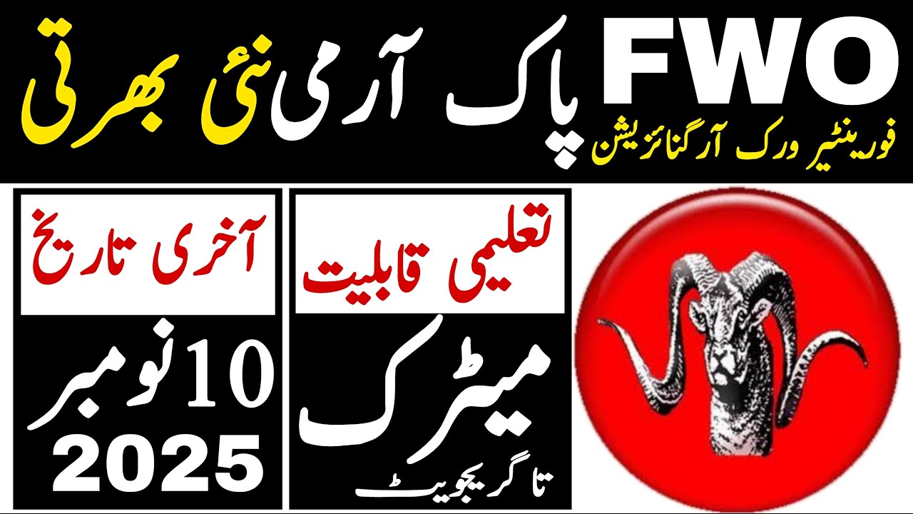 Forientier Works Organization Latest Jobs 2025 | Fwo New Jobs 2025 | Technical Jobs Info 1.0