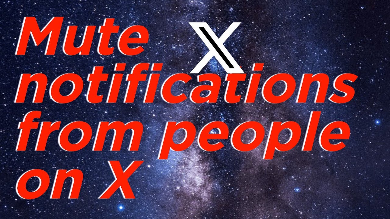 Mute notifications from people on X