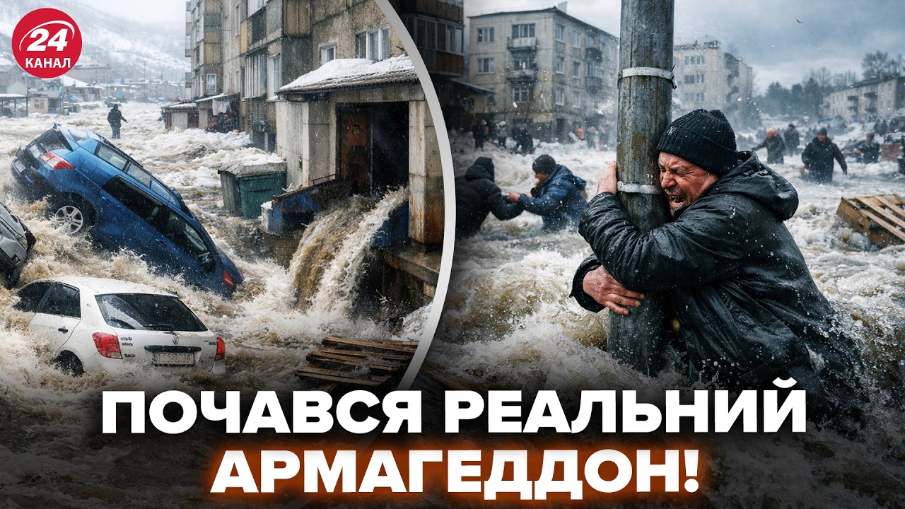 😮Лютий ПОТОП змиває Росію! Міста йдуть ПІД ВОДУ (ВІДЕО). ПЕКЕЛЬНЕ виверження ВУЛКАНУ: все в ДИМУ