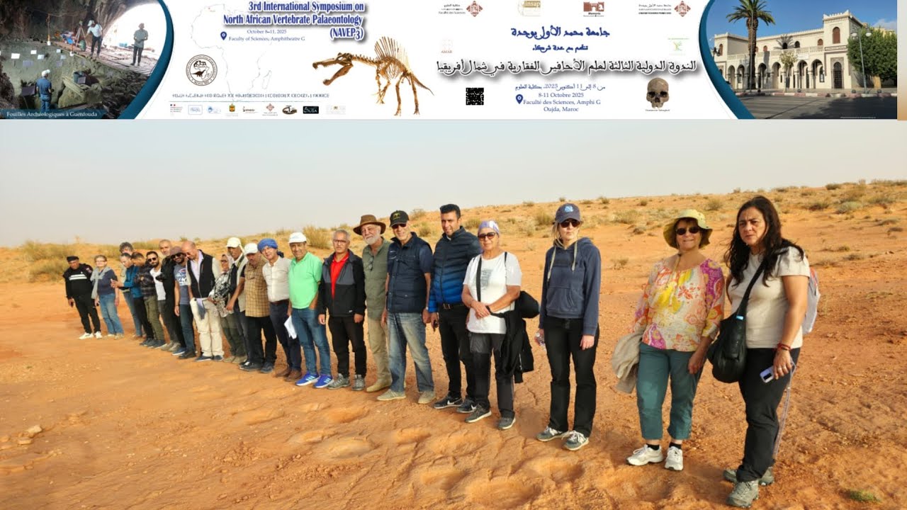 NAVEP-3 VISITE DES EMPREINTES DE PAS DE DINOSAURES TIGRI TENDRARA MAROC ORIENTAL Le 11 octobre 2025
