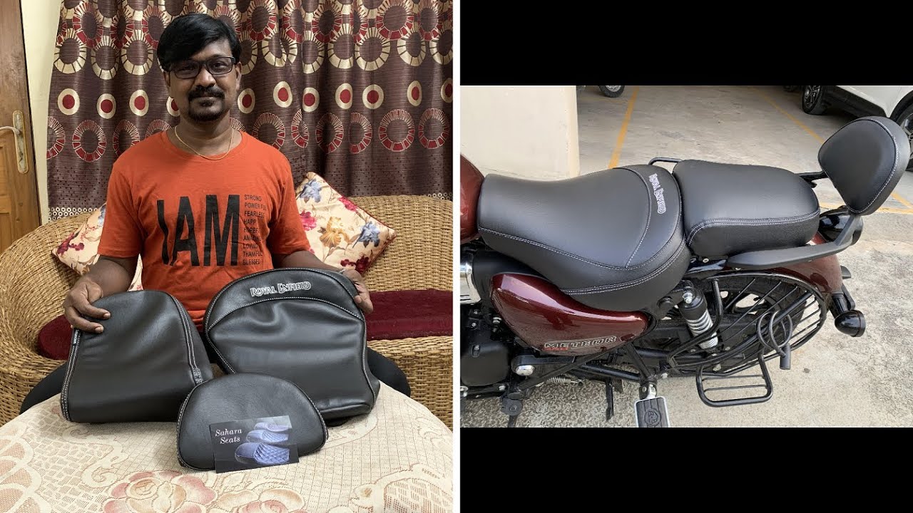 BEST SEAT COVER FOR METEOR 350 # SAHARA SEATS # UNBOXING # REVIEW# INSTALLATION # HIGHLY RECOMMENDED