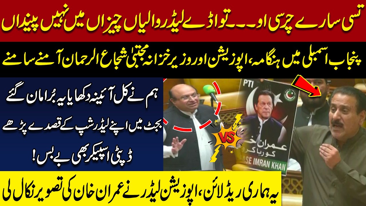 &ldquo;You All Are&hellip;&rdquo; Heated Words in Punjab Assembly Budget Session 🔥Opposition vs Mujtaba Shuja Clash