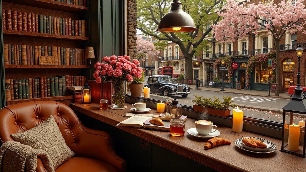 Warm Coffee Shop Jazz by the Window ☕ Elegant Spring Jazz for Work, Study & Relaxation