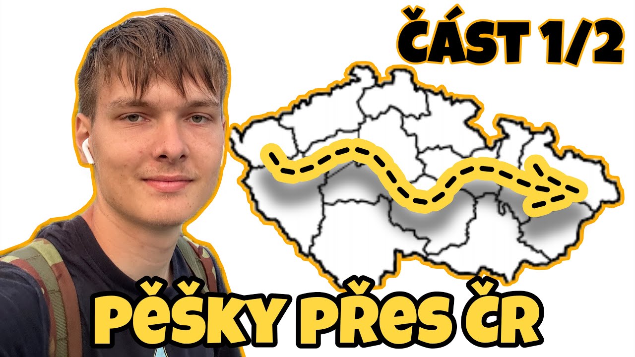 PĚŠKY přes ČR ze ZÁPADU na VÝCHOD (750km) část 1/2
