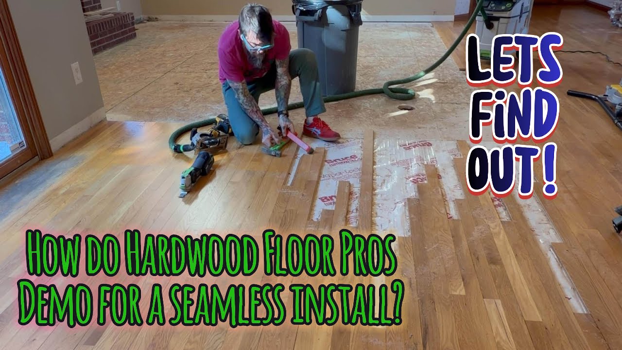Hardwood Flooring Pro demo's for lace-in installation.  Clean and satisfying Raw Footage 5x Speed