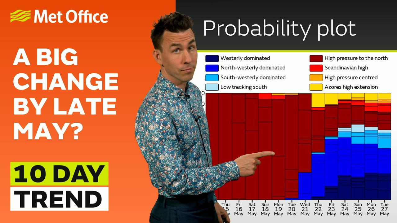 10 Day Trend 14/05/2025 – Some signs of rain? – Met Office weather forecast UK