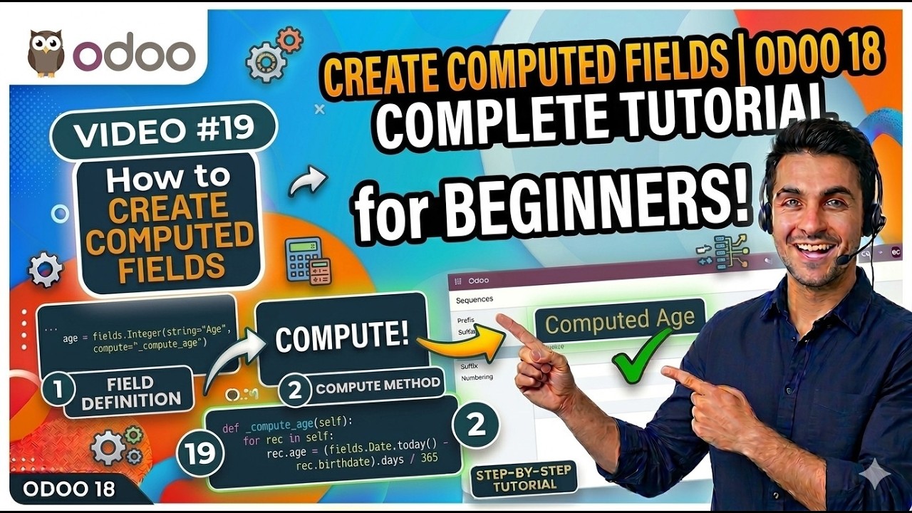 19. How to Create Computed Fields in Odoo 18 | Complete Tutorial for Beginners