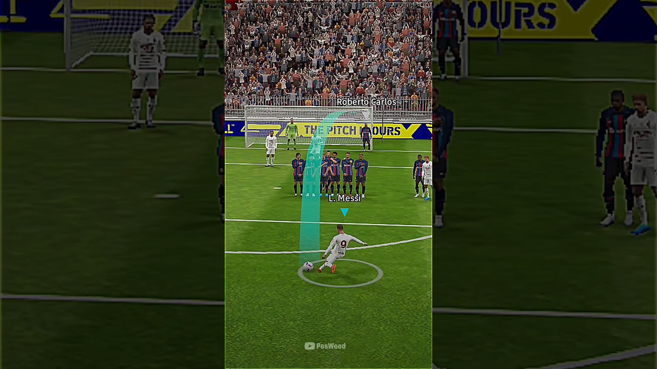 Messi free kick master 🐐 #efootball #pes2021 #pes #efootball2023 #shorts