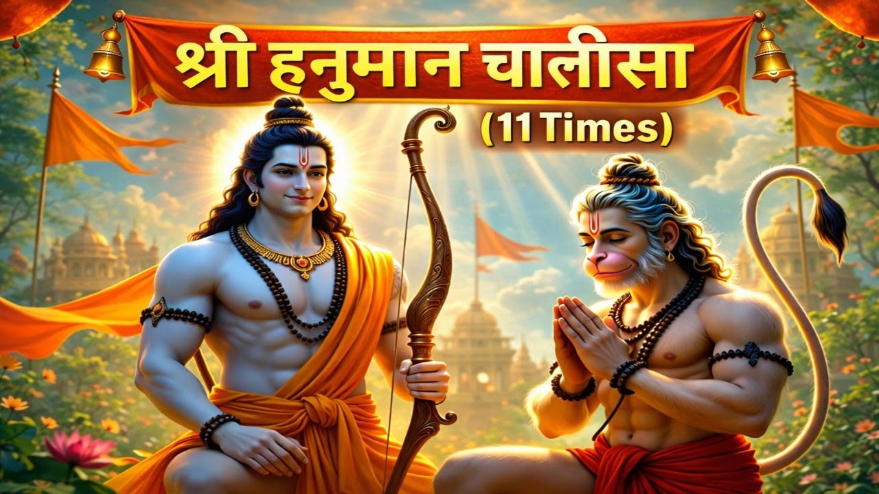 श्री हनुमान चालीसा ११ बार | Powerful Hanuman Chalisa 11Times-Jai Hanuman Gyan Gun Sagar #jaihanuman
