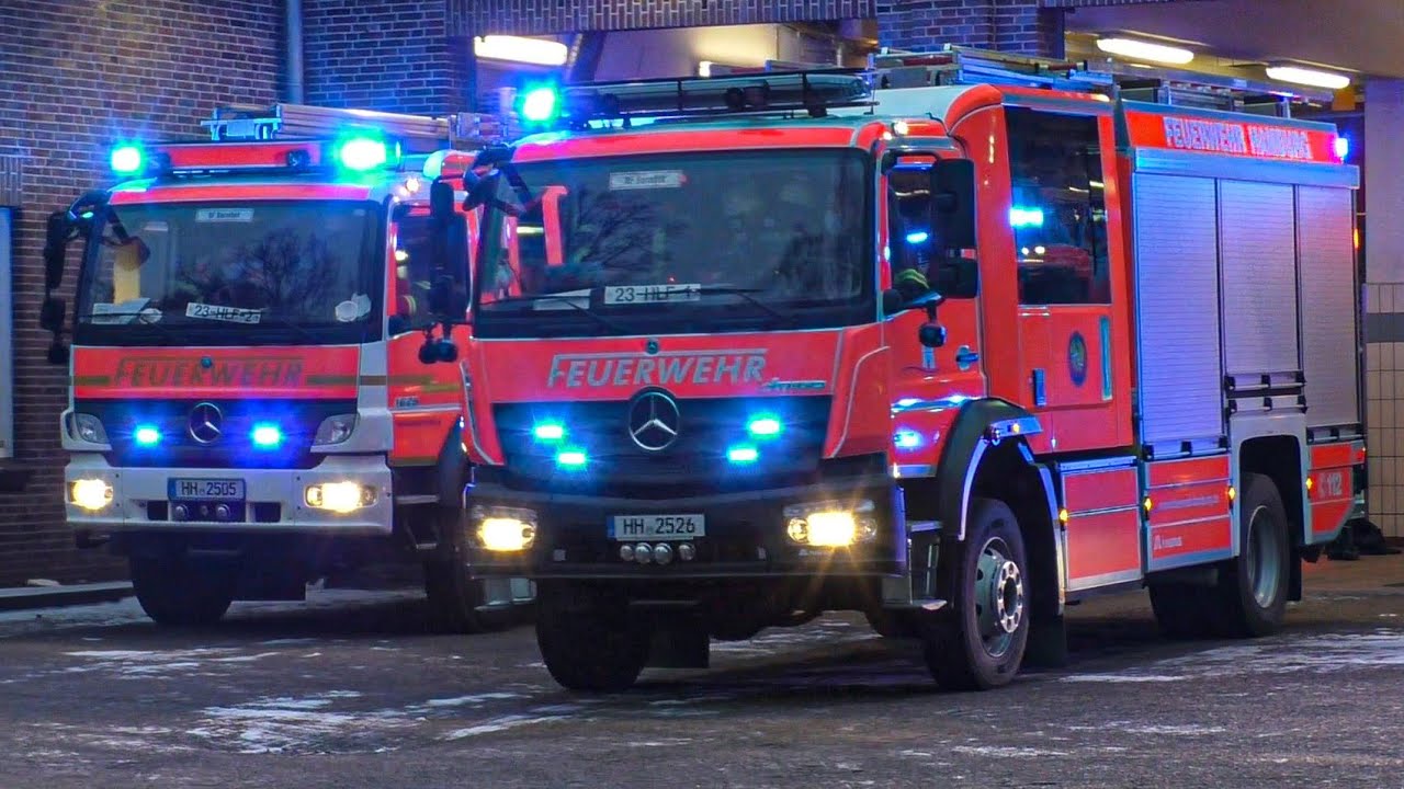 [Neues HLF] Kurzzug + Vollzug & GW F23 Barmbek BF Hamburg