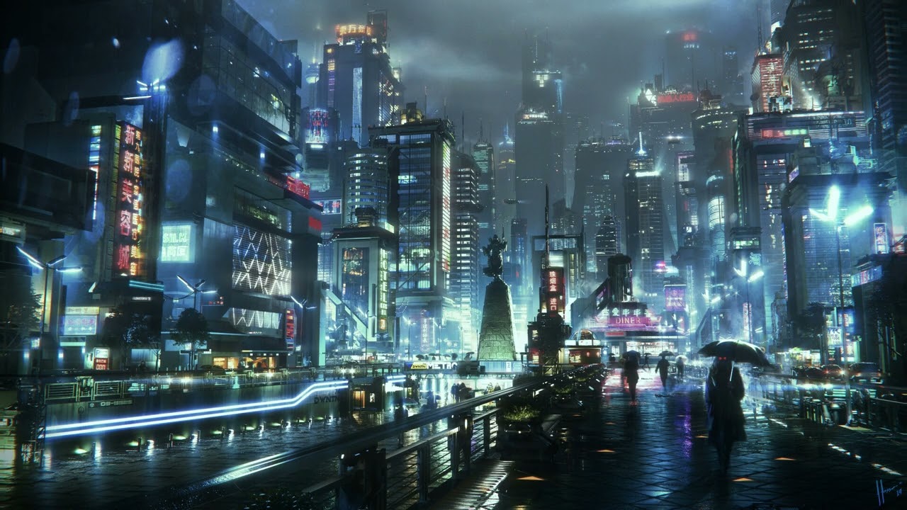 night lights landscape