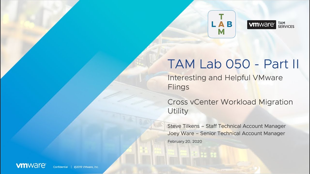 TAM Lab 050 Part II - Cross vCenter Workload Migration Utility Fling