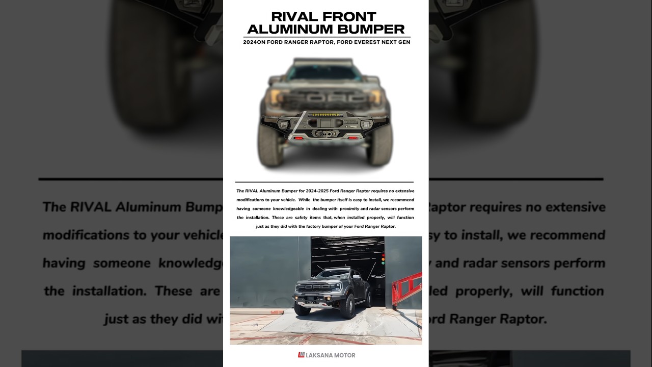 Rival front alumunium bumper ford ranger, ford everest next gen 2024on #ford4x4 #rival
