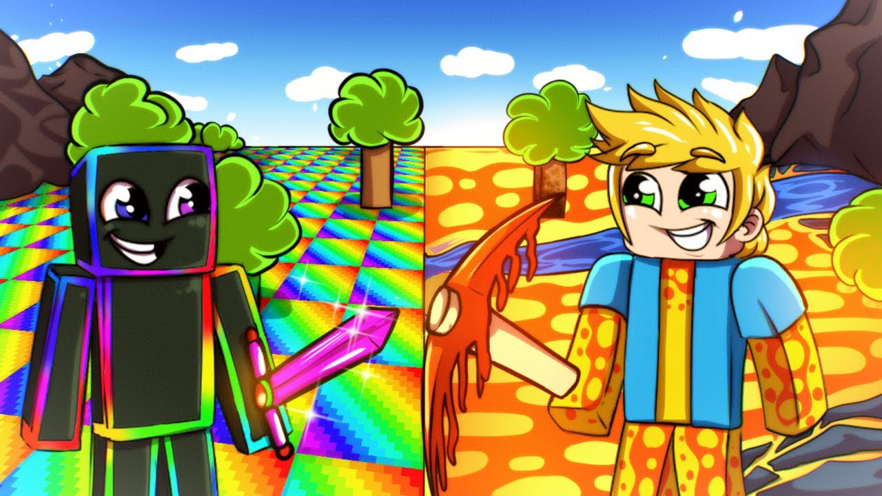 MUNDO DO LOPERS CONTRA MUNDO DO DAVI ! (LAVA VS RAINBOW)