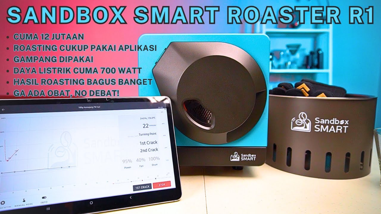 SANDBOX SMART ROASTER R1 - ROASTING KOPI DIRUMAH? BISA BANGET!!