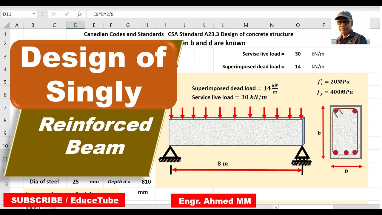 Design of Singly Reinforcement Beam / Section moment resistance / Ductile Failure or steel yielding