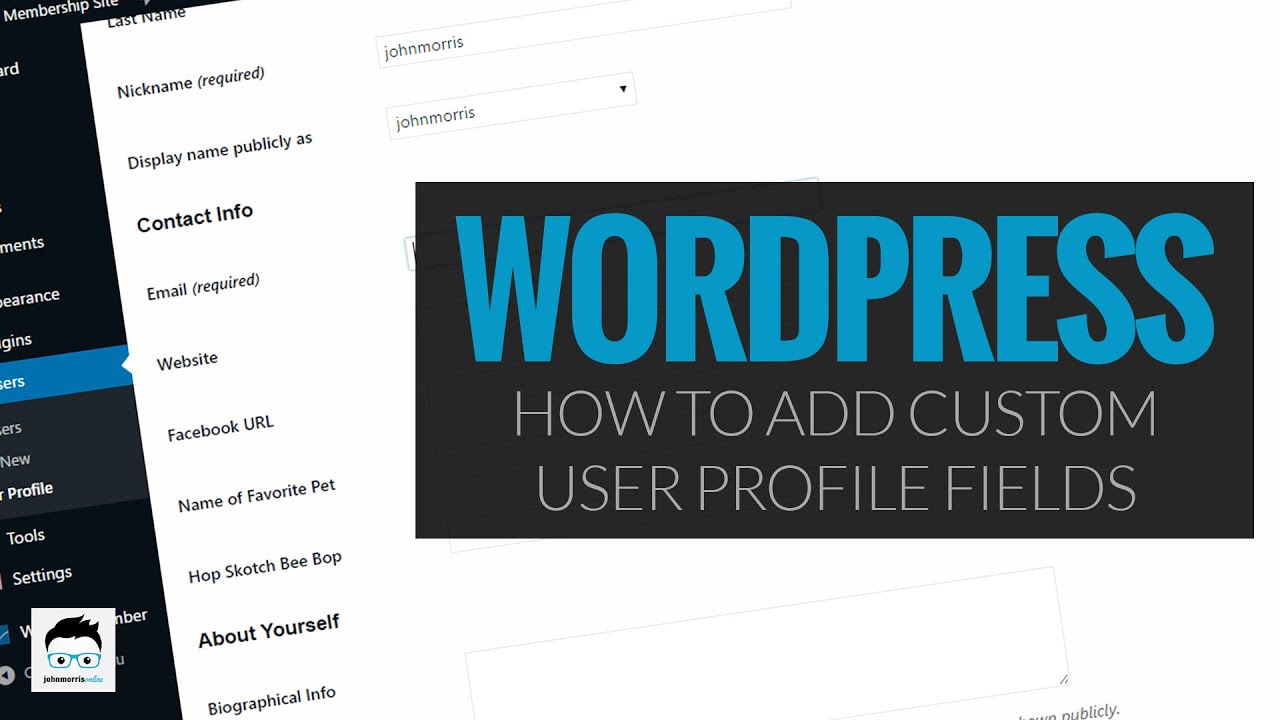 Add Custom User Profile Fields to WordPress