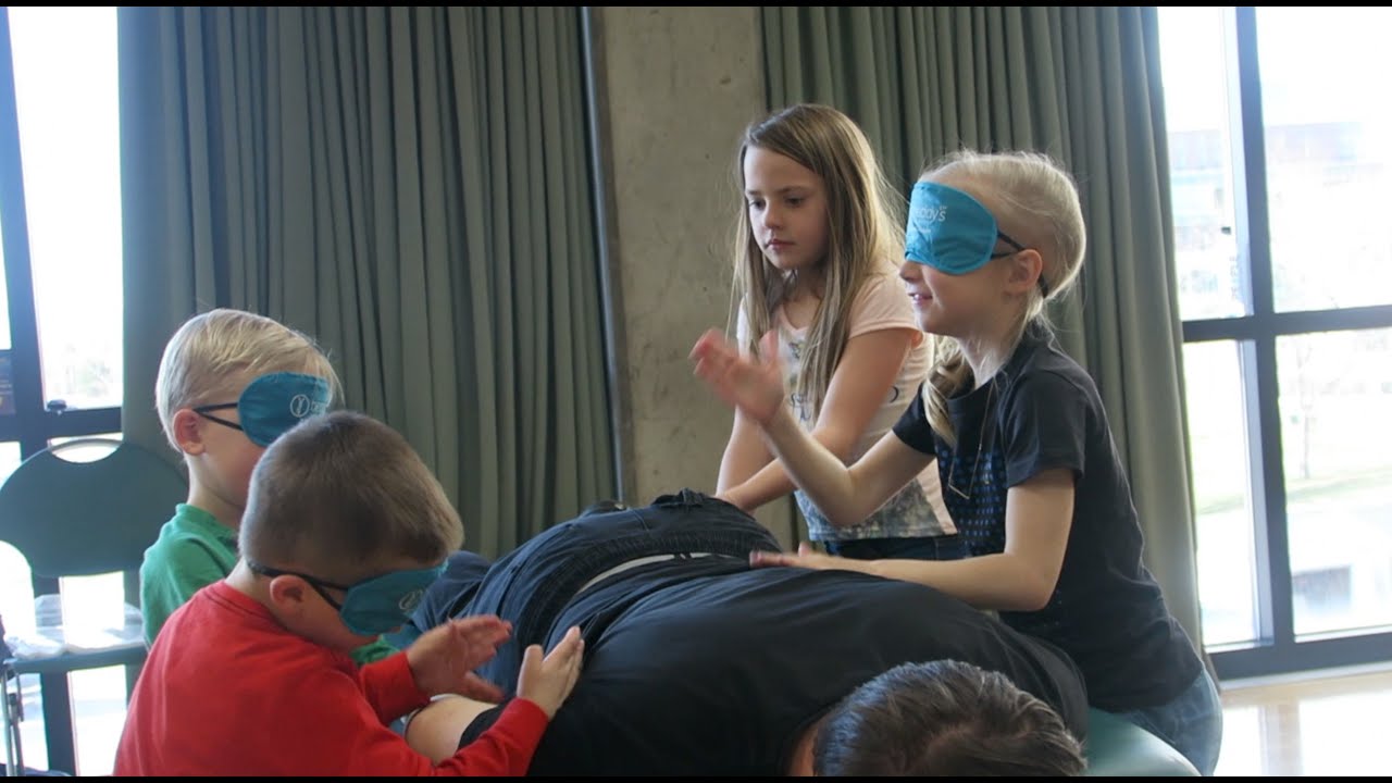 BLINDFOLDED MASSAGE at YouTube Convention | Meet The Millers