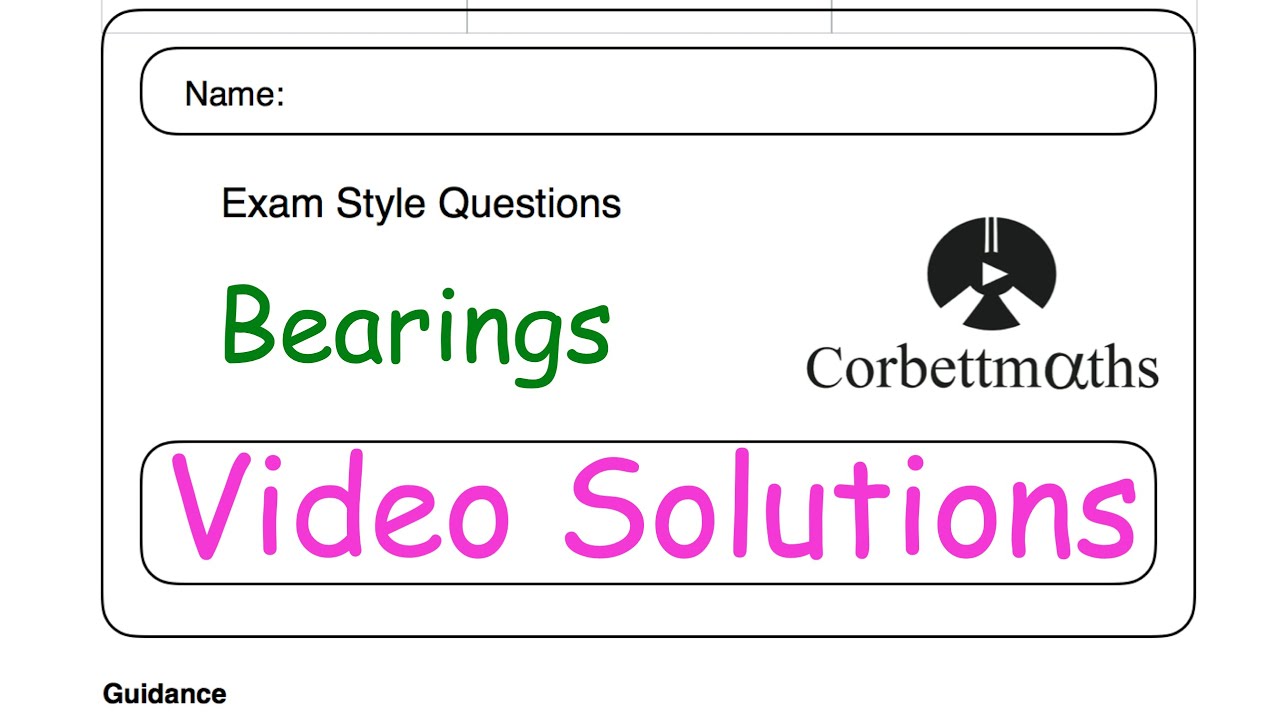 Bearings Answers - Corbettmaths